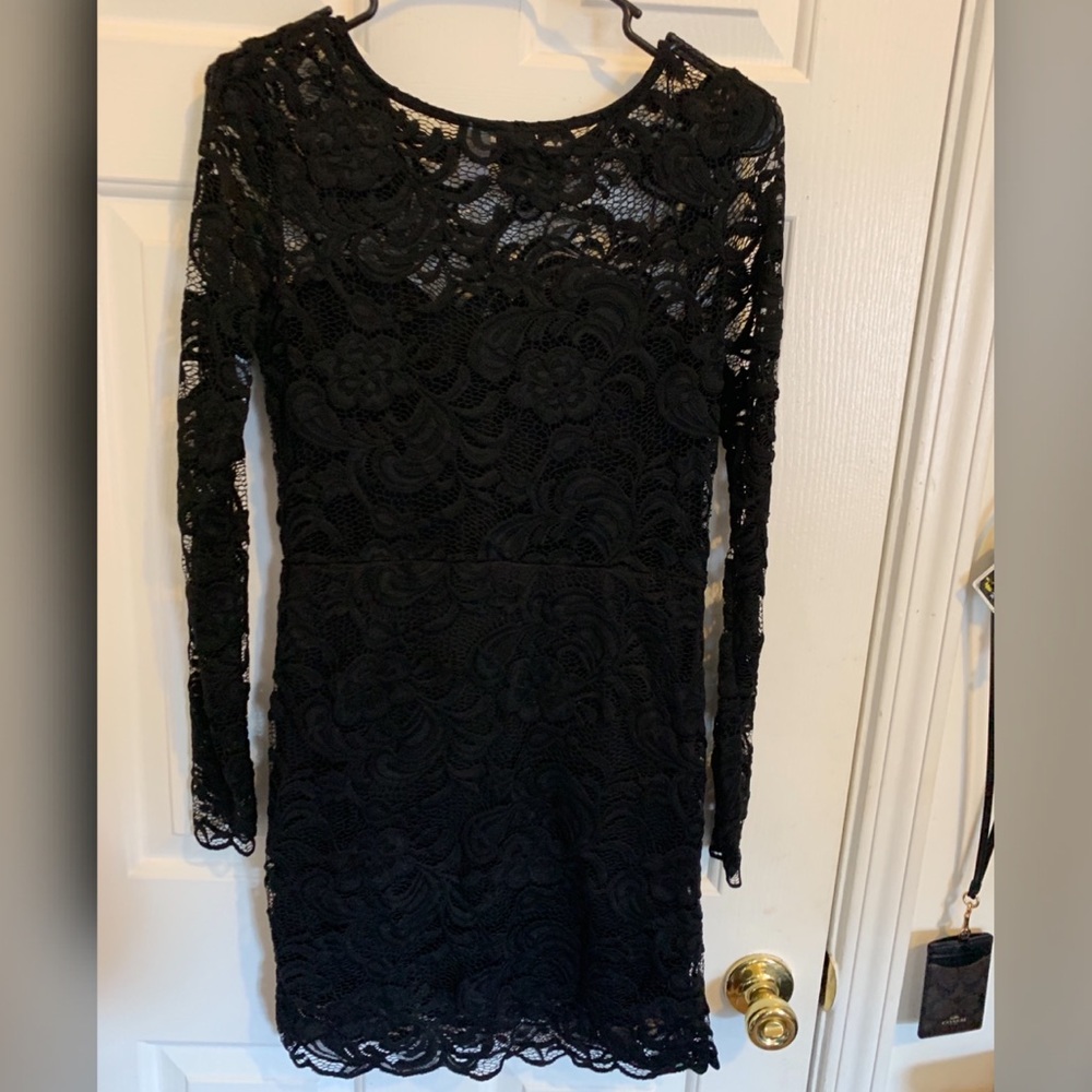 H&M lace long sleeve mini dress